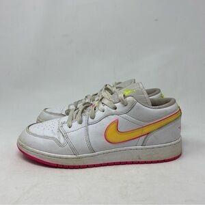 Nike Air Jordan 1 Women’s Low Edge Glow White Sneakers Size 9 7Y